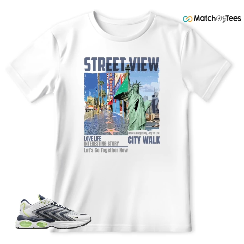 NIKE AIR MAX TW WHITE LEMON TWIST NAVY SNEAKER Matching Tees t-shirt