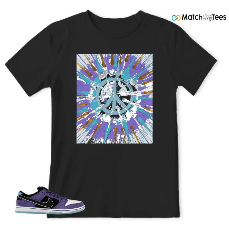 NIKE DUNK LOW X HAYLEY WILSON COURT PURPLE SNEAKER/COURT PURPLE/BLACK-WHITE-LAGOON PULSE-DOLL matching T-shirt