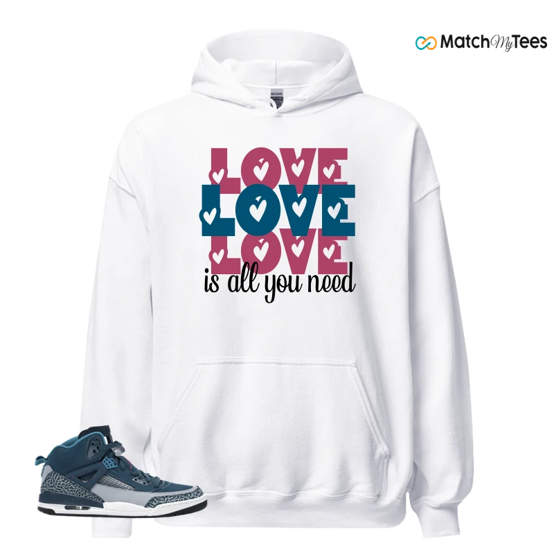 NIKE JORDAN SPIZIKE SPACE BLUE SNEAKER Matching Tees hoodie