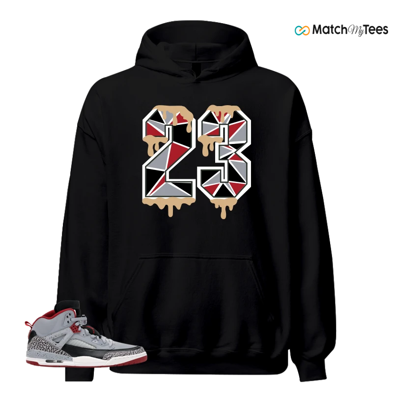 NIKE JORDAN SPIZIKE WOLF GREY SNEAKER Matching Tees hoodie