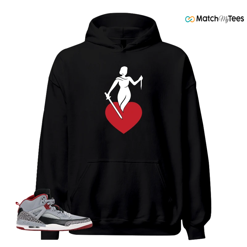 NIKE JORDAN SPIZIKE WOLF GREY SNEAKER Matching Tees hoodie