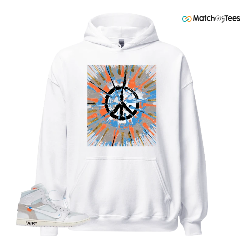 NEKE AIR JORDAN 1 RETRO HIGH OG VIRGIL ABLOH ARCHIVE ALASKA SNEAKER/WHITE/WHITE matching Hoodie