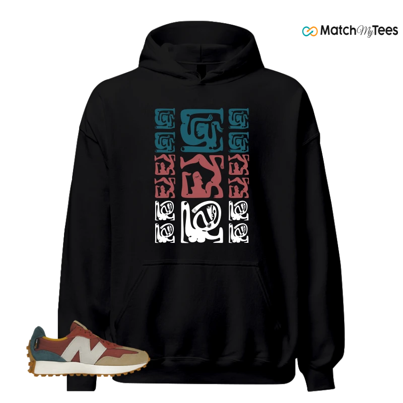 NEW BALANCE 327 BORDEAUX TEAL SNEAKER Matching Tees hoodie