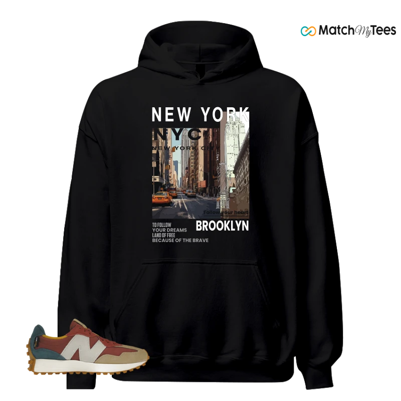 NEW BALANCE 327 BORDEAUX TEAL SNEAKER Matching Tees hoodie