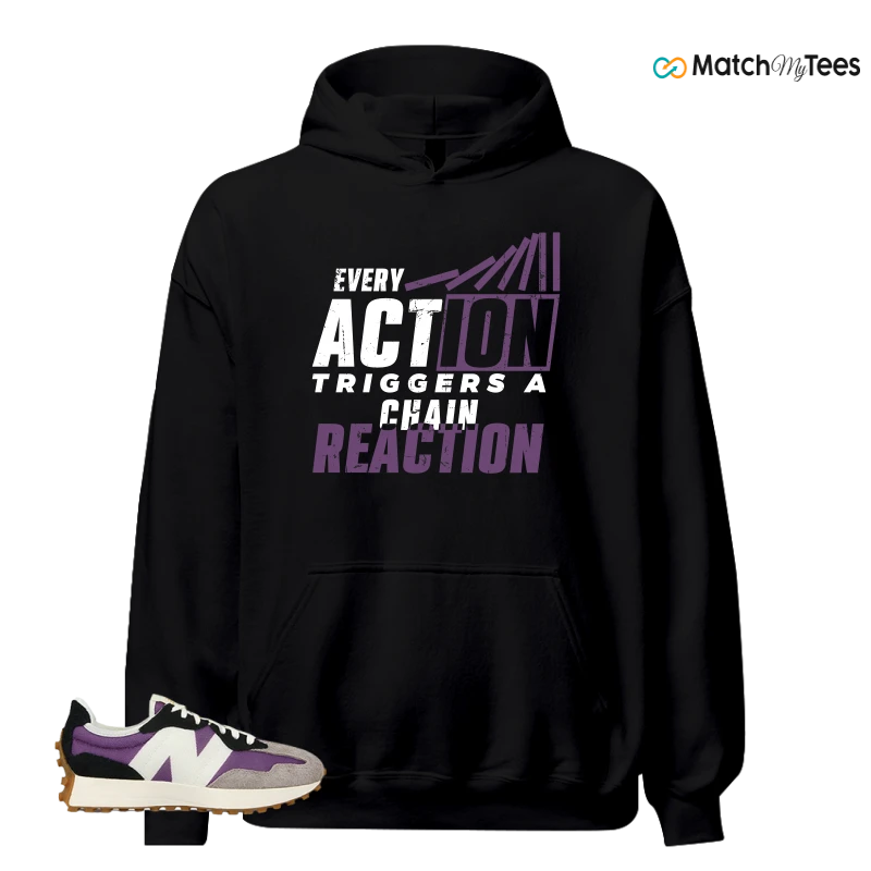 NEW BALANCE 327 PURPLE WHITE (WOMEN'S) SNEAKER Matching Tees hoodie