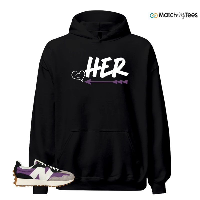 NEW BALANCE 327 PURPLE WHITE (WOMEN'S) SNEAKER Matching Tees hoodie