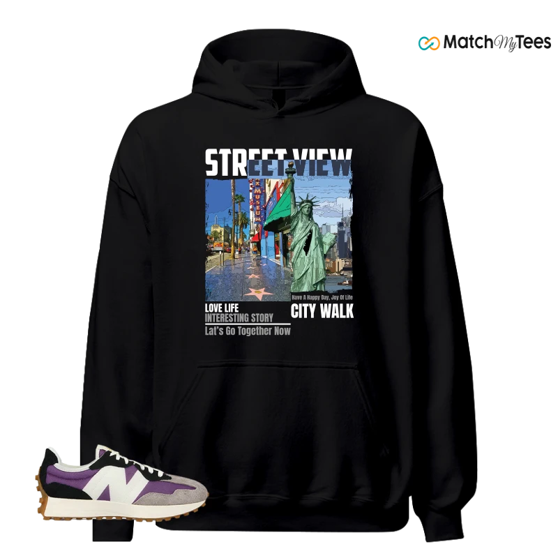 NEW BALANCE 327 PURPLE WHITE (WOMEN'S) SNEAKER Matching Tees hoodie