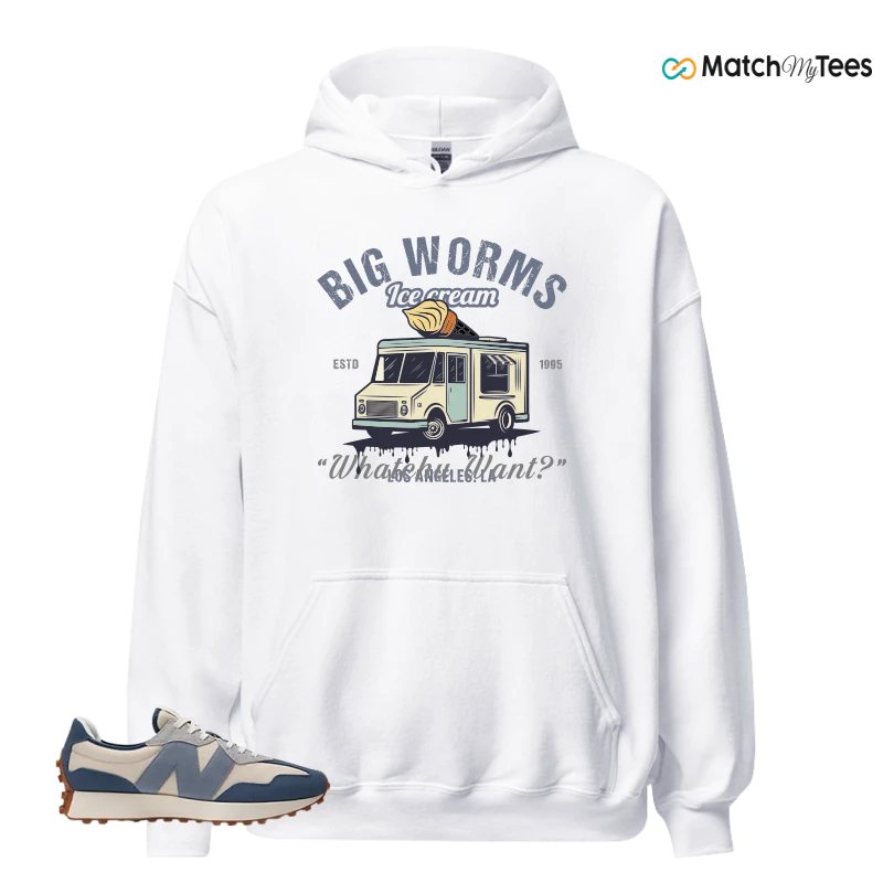 NEW BALANCE 327 VINTAGE INDIGO ARCTIC GREY SNEAKER Matching Tees hoodie