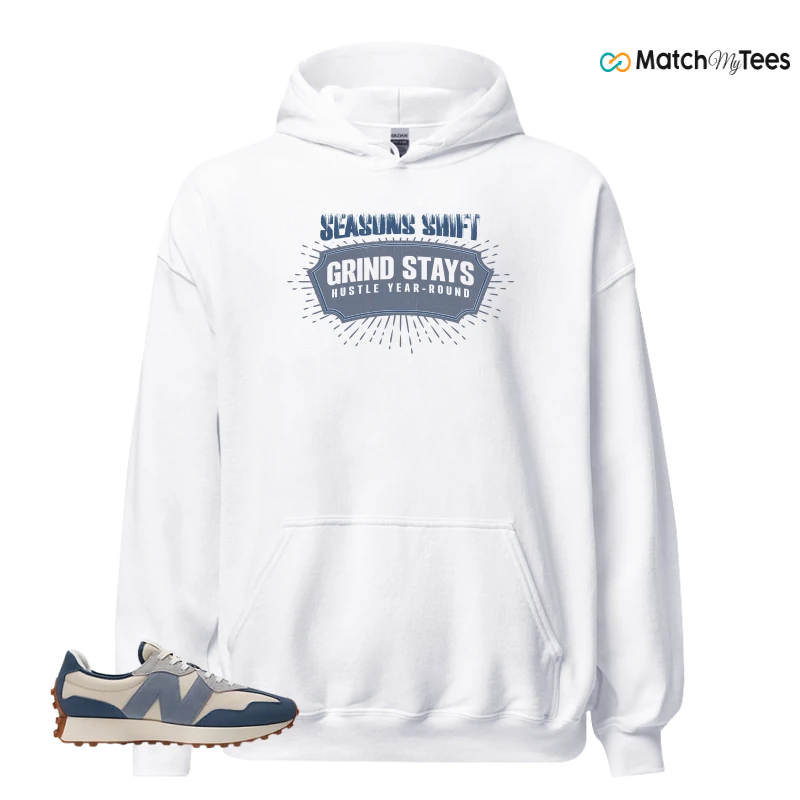 NEW BALANCE 327 VINTAGE INDIGO ARCTIC GREY SNEAKER Matching Tees hoodie