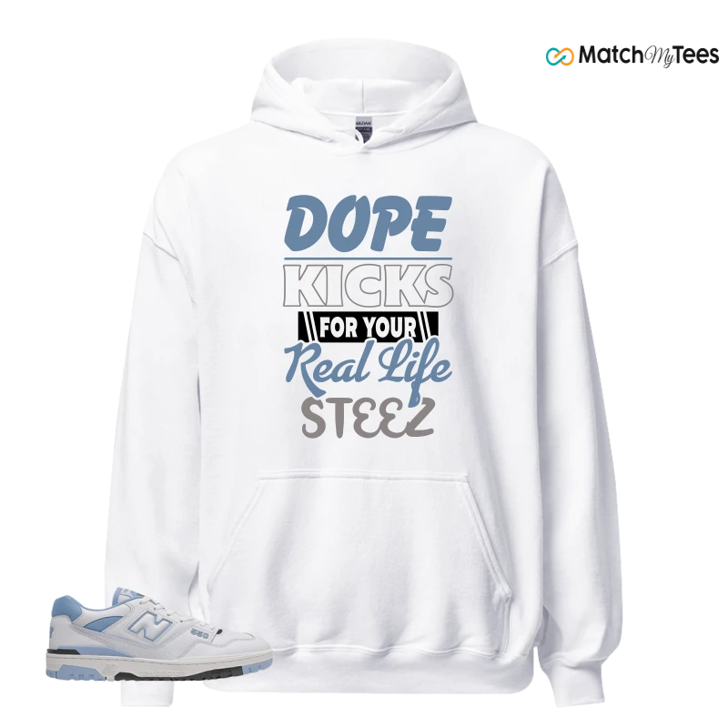 NEW BALANCE 550 CAROLINA BLUE SNEAKER Matching Tees hoodie