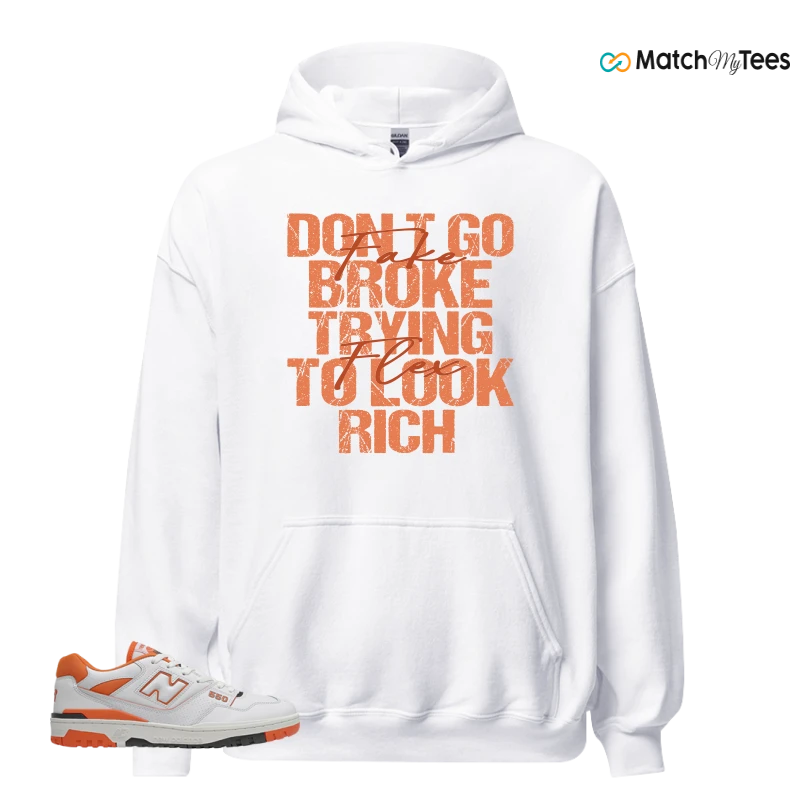 NEW BALANCE 550 IN BURNT ORANGE SNEAKER Matching Tees hoodie