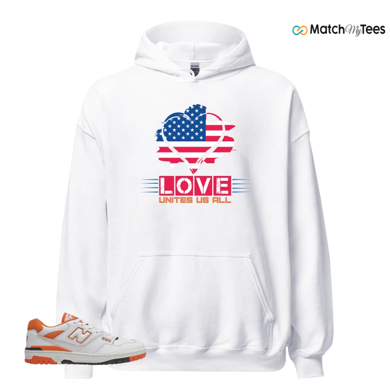 NEW BALANCE 550 IN BURNT ORANGE SNEAKER Matching Tees hoodie