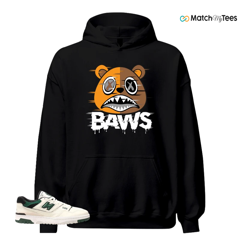 NEW BALANCE 550 SEA SALT PINE GREEN SNEAKER Matching Tees hoodie