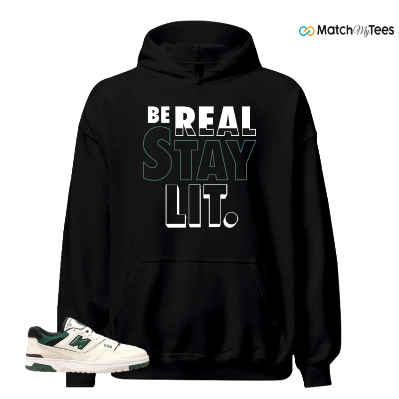 NEW BALANCE 550 SEA SALT PINE GREEN SNEAKER Matching Tees hoodie