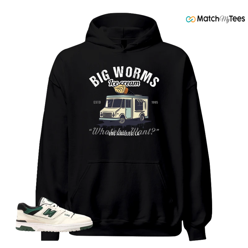 NEW BALANCE 550 SEA SALT PINE GREEN SNEAKER Matching Tees hoodie