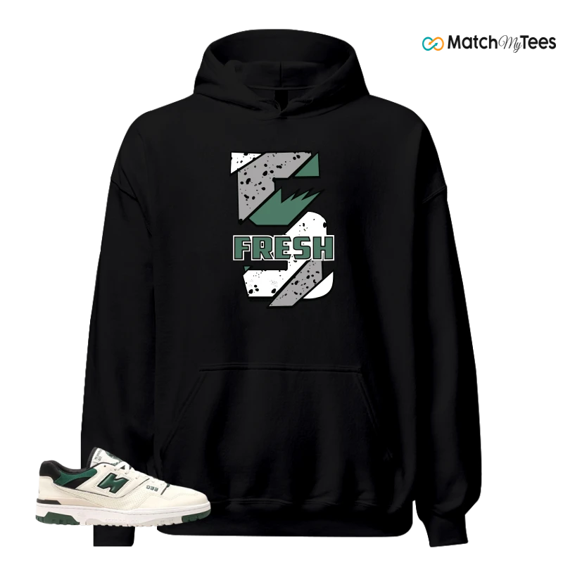 NEW BALANCE 550 SEA SALT PINE GREEN SNEAKER Matching Tees hoodie