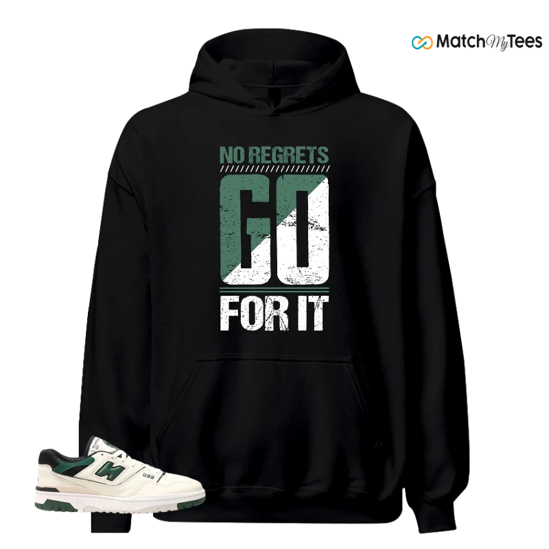 NEW BALANCE 550 SEA SALT PINE GREEN SNEAKER Matching Tees hoodie