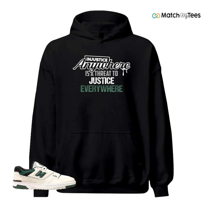 NEW BALANCE 550 SEA SALT PINE GREEN SNEAKER Matching Tees hoodie