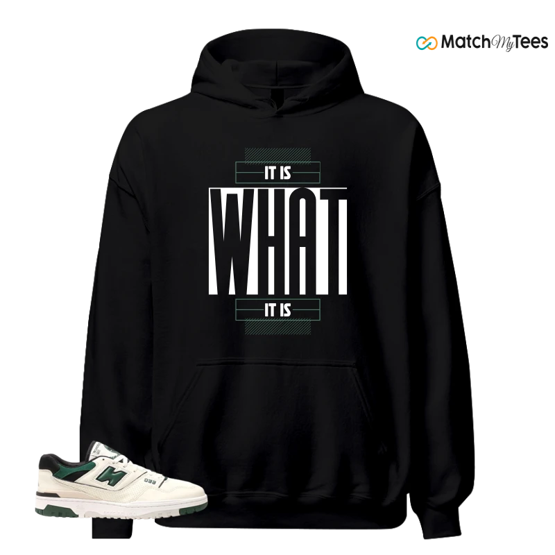 NEW BALANCE 550 SEA SALT PINE GREEN SNEAKER Matching Tees hoodie