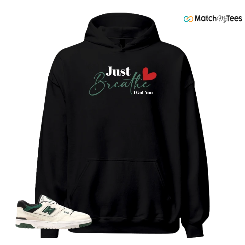 NEW BALANCE 550 SEA SALT PINE GREEN SNEAKER Matching Tees hoodie