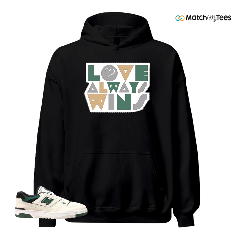 NEW BALANCE 550 SEA SALT PINE GREEN SNEAKER Matching Tees hoodie