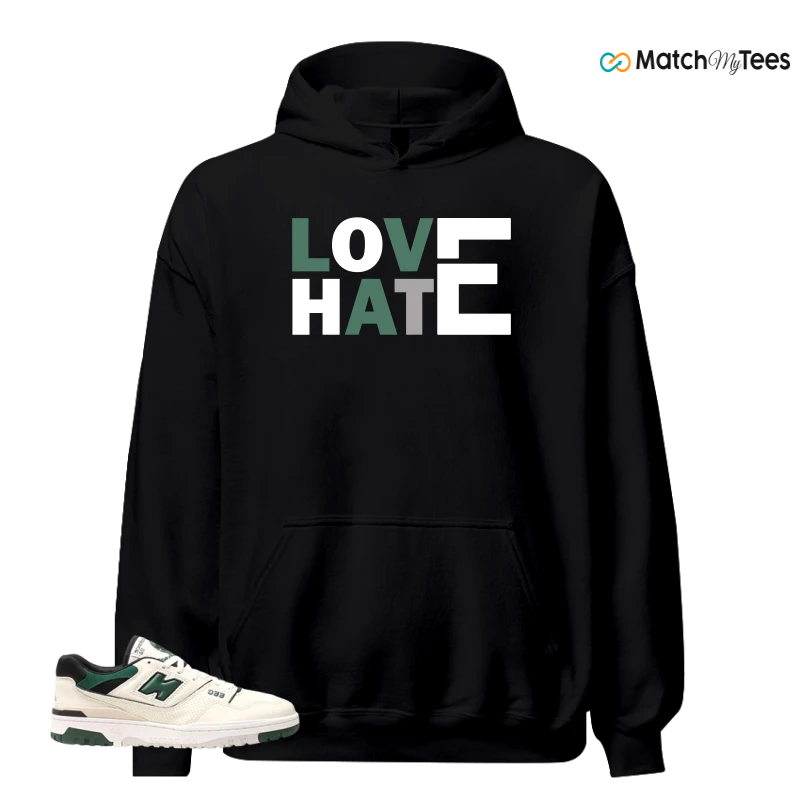 NEW BALANCE 550 SEA SALT PINE GREEN SNEAKER Matching Tees hoodie