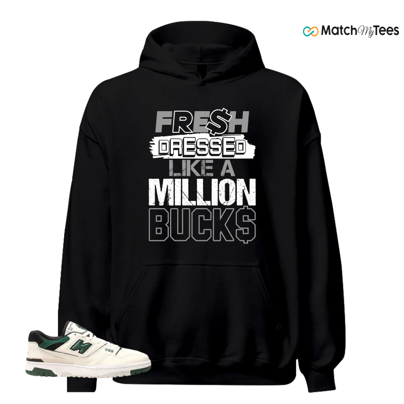 NEW BALANCE 550 SEA SALT PINE GREEN SNEAKER Matching Tees Hoodie for Men