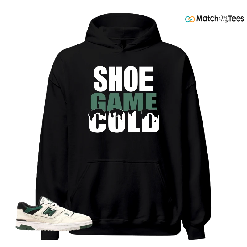 NEW BALANCE 550 SEA SALT PINE GREEN SNEAKER Matching Tees hoodie