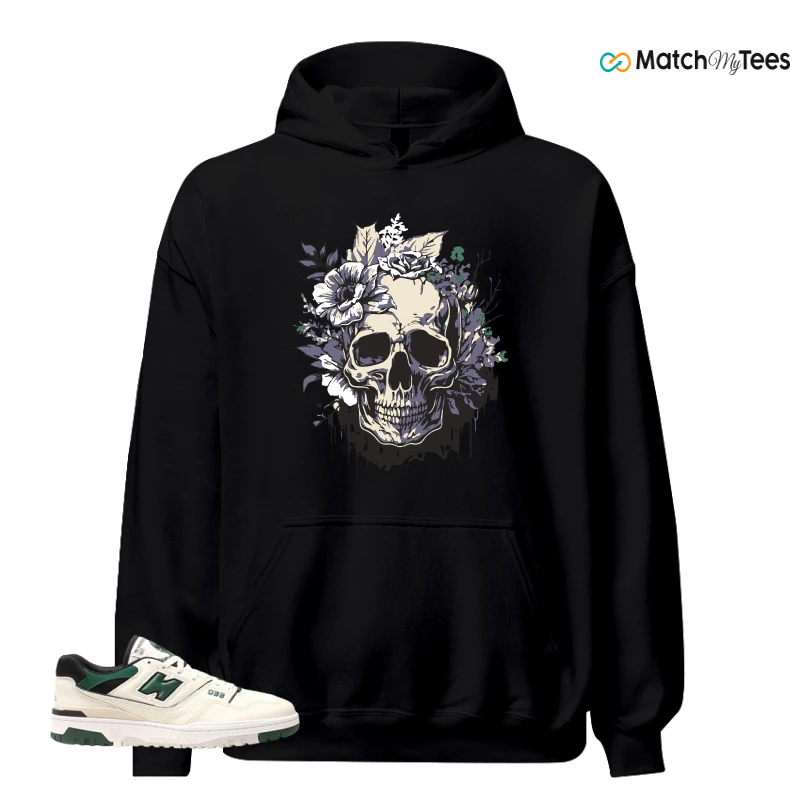 NEW BALANCE 550 SEA SALT PINE GREEN SNEAKER Matching Tees hoodie