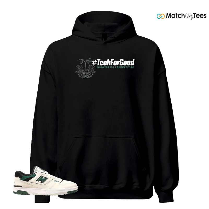 NEW BALANCE 550 SEA SALT PINE GREEN SNEAKER Matching Tees hoodie