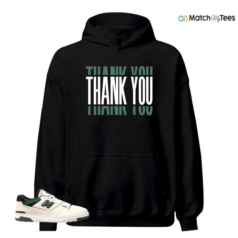 NEW BALANCE 550 SEA SALT PINE GREEN SNEAKER Matching Tees hoodie