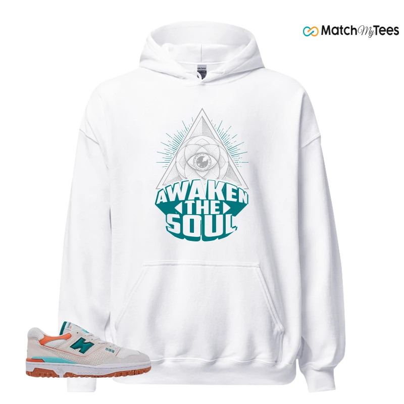 NEW BALANCE 550 SEA SALT VERDIGRIS (WOMEN'S) SNEAKER Matching Tees hoodie