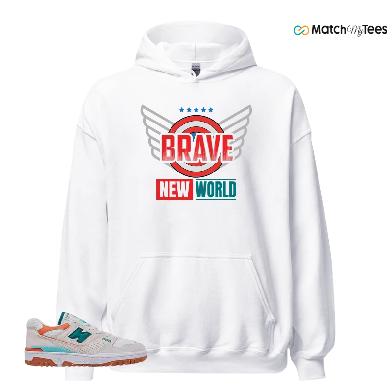 NEW BALANCE 550 SEA SALT VERDIGRIS (WOMEN'S) SNEAKER Matching Tees hoodie