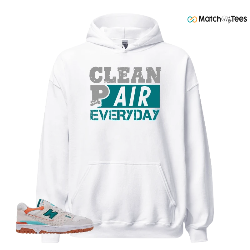 NEW BALANCE 550 SEA SALT VERDIGRIS (WOMEN'S) SNEAKER Matching Tees hoodie