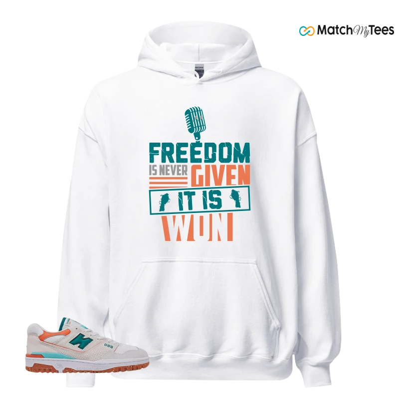 NEW BALANCE 550 SEA SALT VERDIGRIS (WOMEN'S) SNEAKER Matching Tees hoodie