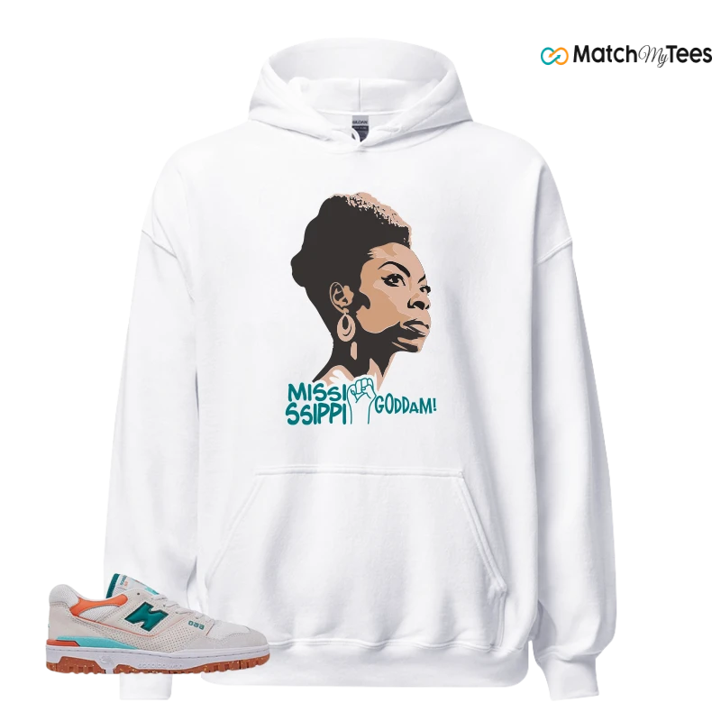 NEW BALANCE 550 SEA SALT VERDIGRIS (WOMEN'S) SNEAKER Matching Tees hoodie