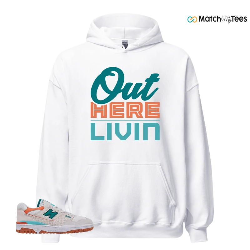 NEW BALANCE 550 SEA SALT VERDIGRIS (WOMEN'S) SNEAKER Matching Tees hoodie