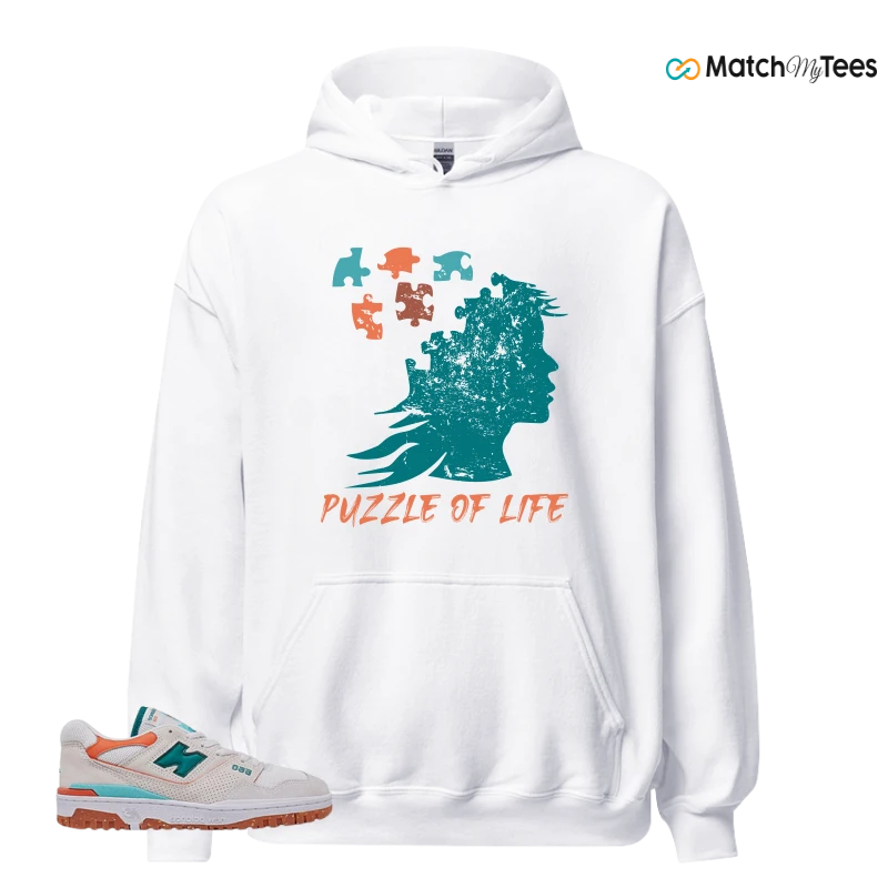 NEW BALANCE 550 SEA SALT VERDIGRIS (WOMEN'S) SNEAKER Matching Tees hoodie