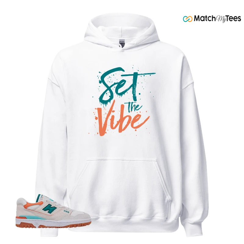 NEW BALANCE 550 SEA SALT VERDIGRIS (WOMEN'S) SNEAKER Matching Tees hoodie
