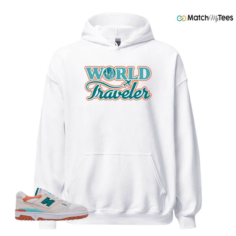 NEW BALANCE 550 SEA SALT VERDIGRIS (WOMEN'S) SNEAKER Matching Tees hoodie