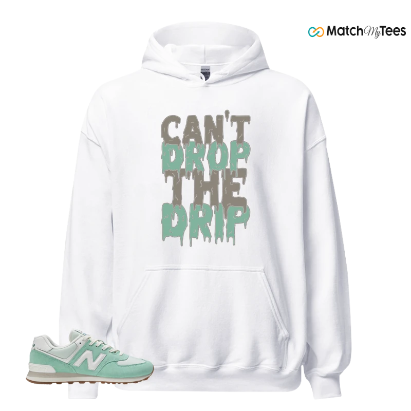 NEW BALANCE 574 MINT WHITE SNEAKER Matching Tees hoodie