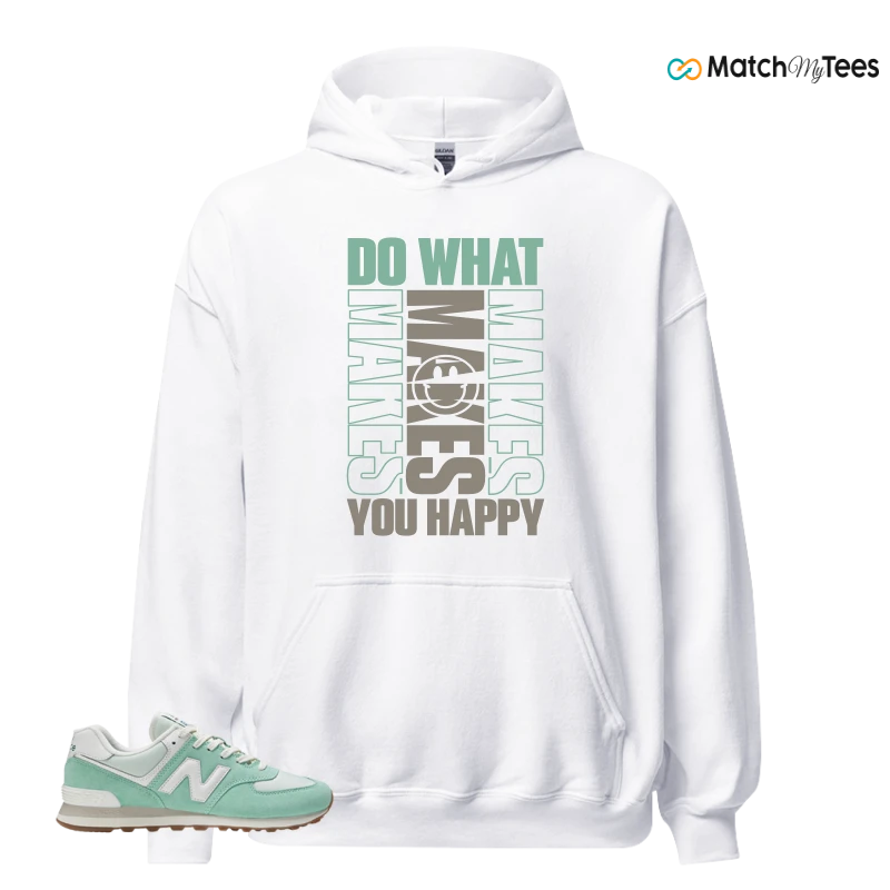 NEW BALANCE 574 MINT WHITE SNEAKER Matching Tees hoodie