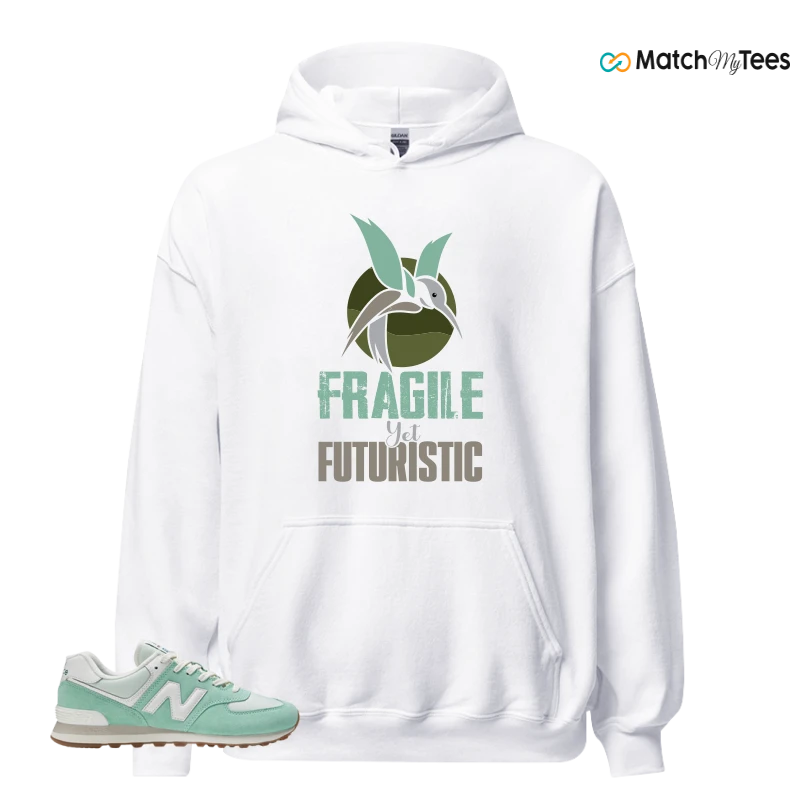 NEW BALANCE 574 MINT WHITE SNEAKER Matching Tees hoodie