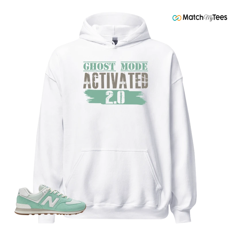 NEW BALANCE 574 MINT WHITE SNEAKER Matching Tees hoodie