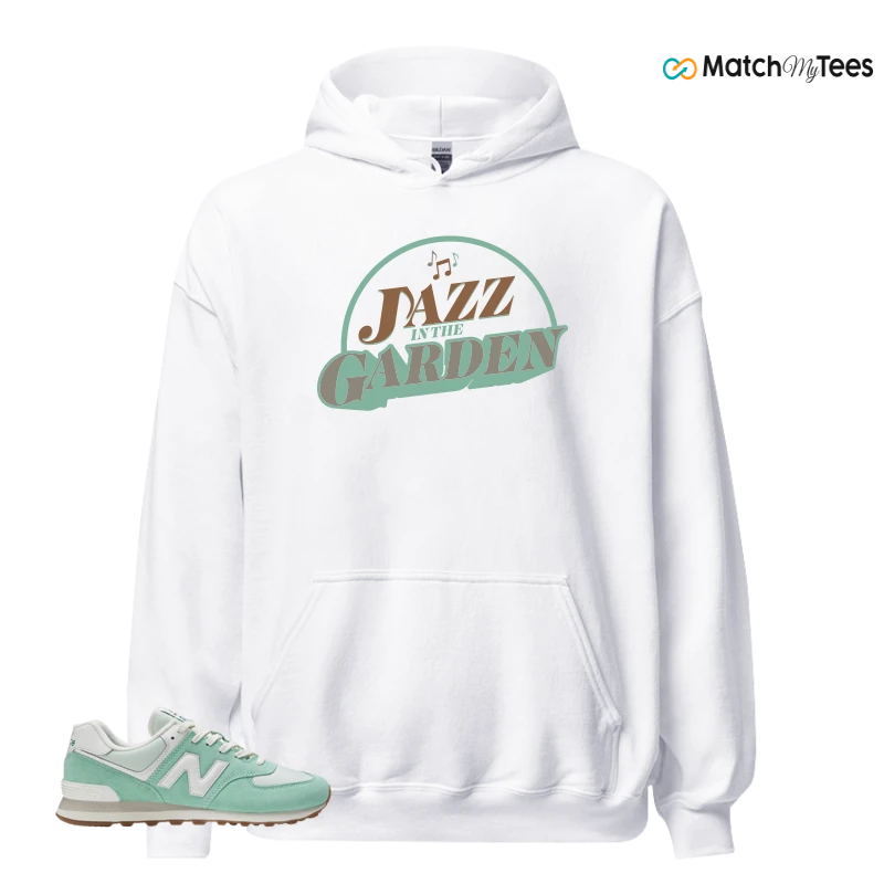 NEW BALANCE 574 MINT WHITE SNEAKER Matching Tees hoodie