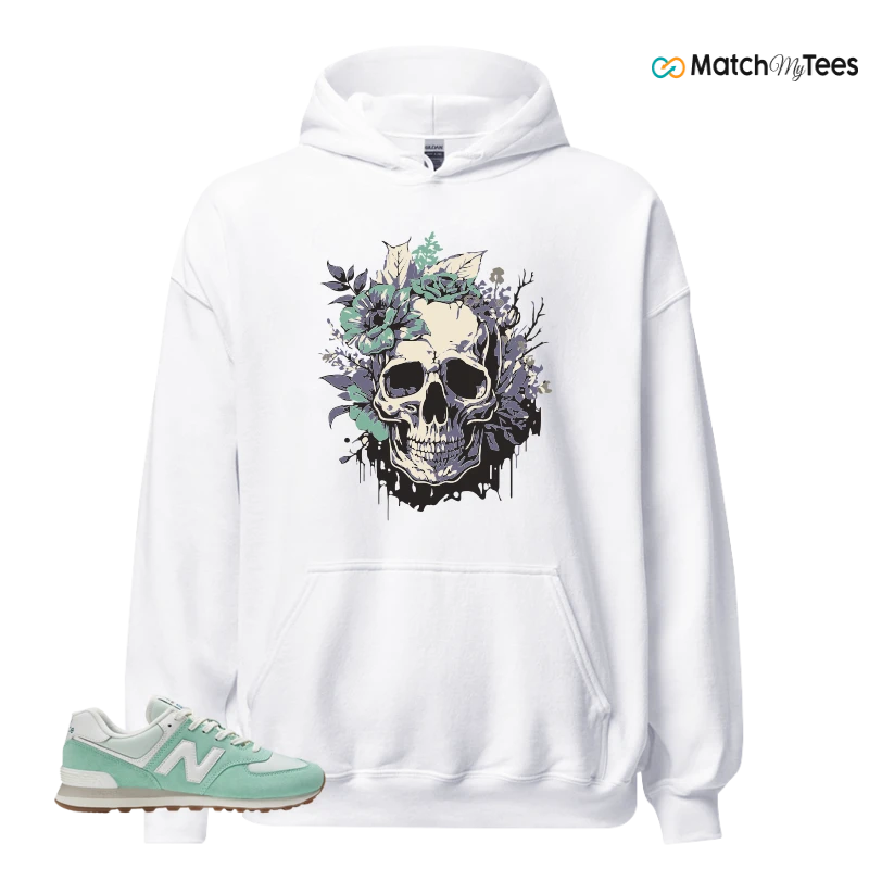 NEW BALANCE 574 MINT WHITE SNEAKER Matching Tees hoodie
