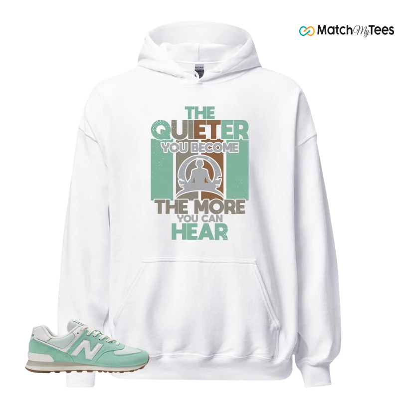 NEW BALANCE 574 MINT WHITE SNEAKER Matching Tees hoodie