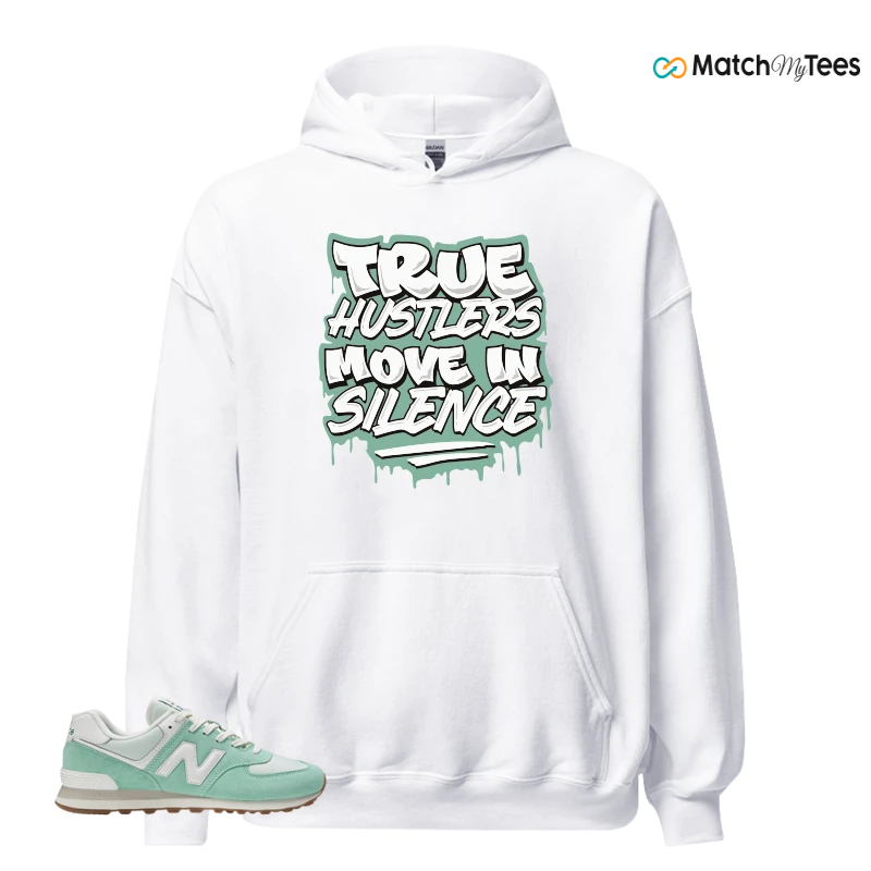 NEW BALANCE 574 MINT WHITE SNEAKER Matching Tees hoodie