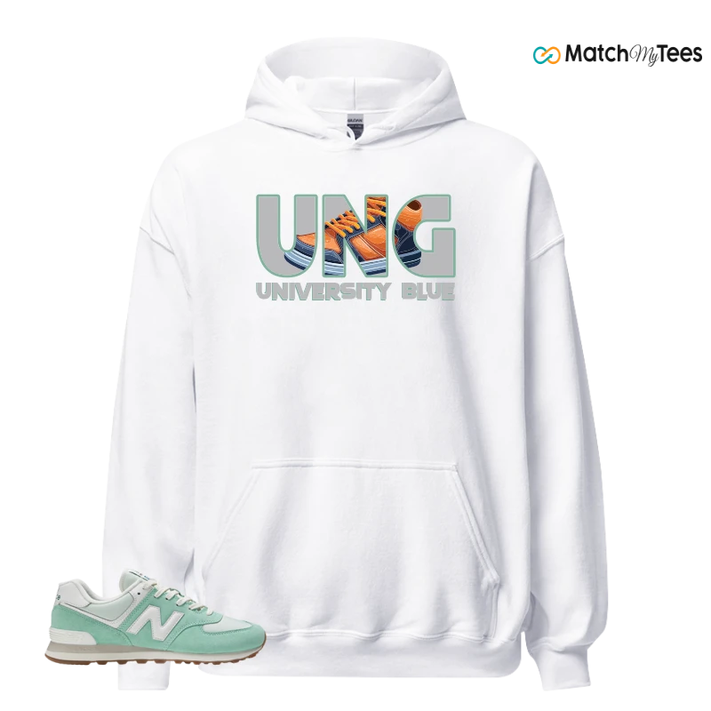 NEW BALANCE 574 MINT WHITE SNEAKER Matching Tees hoodie