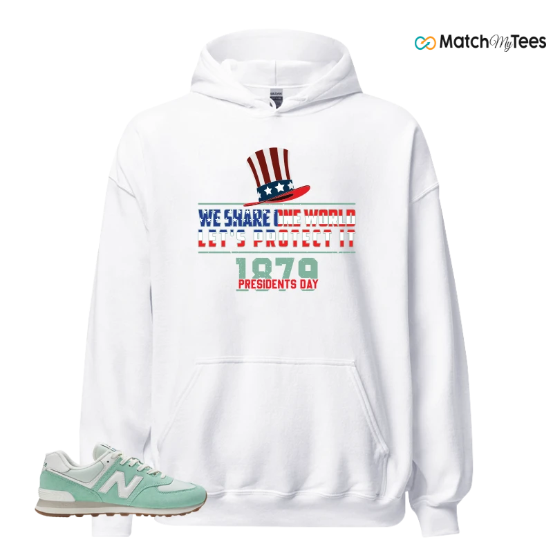 NEW BALANCE 574 MINT WHITE SNEAKER Matching Tees hoodie